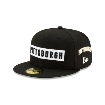 Sapca New Era Pittsburgh Pirates MLB Boxed Wordmark 59FIFTY Fitted - Negrii